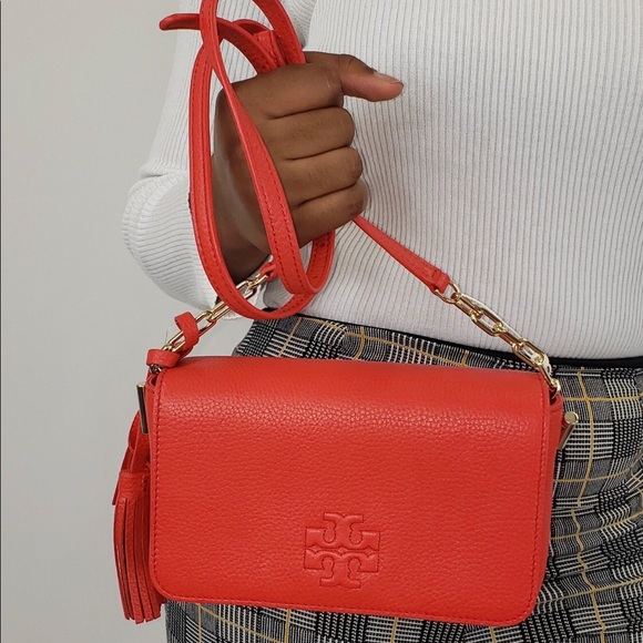 Tory Burch Thea Mini Bag in Brilliant Red NEW WITH TAGS - Picture 1 of 9